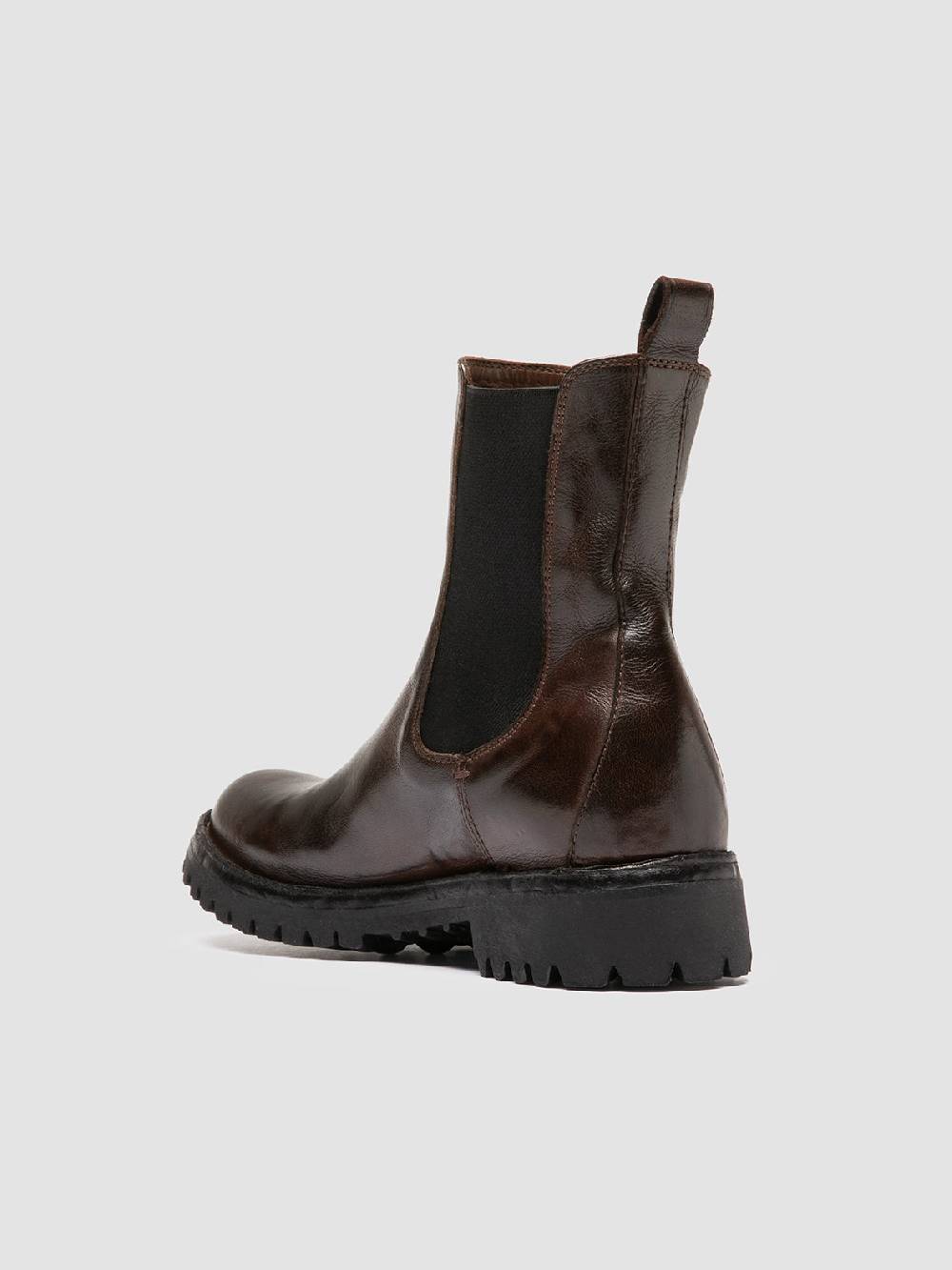 Officine Creative LORAINE 004 Stivaletti Chelsea in Pelle Marrone Prezzo Ridotto