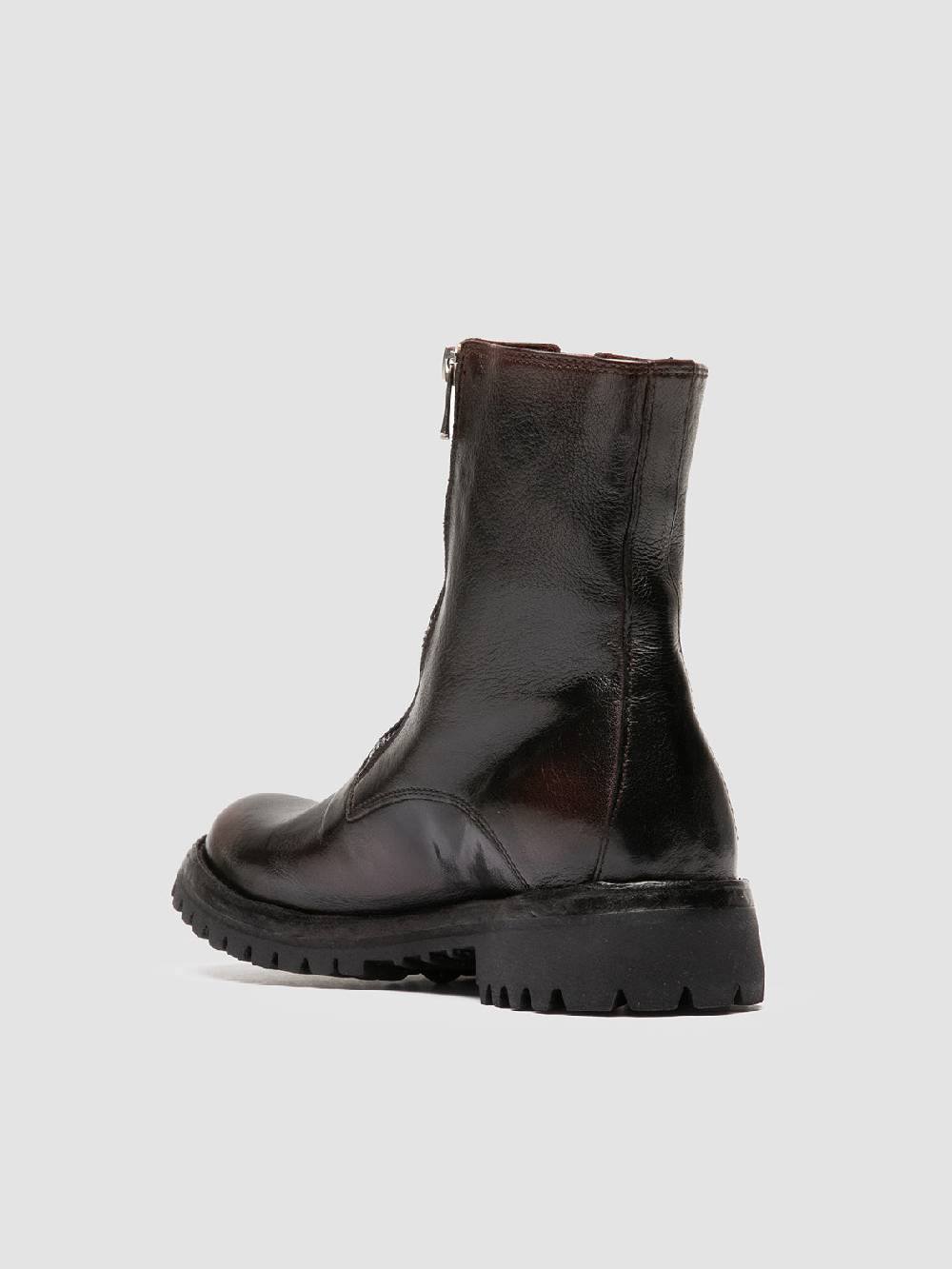 Officine Creative LORAINE 026 Stivali con Zip in Pelle Marrone Convenienza