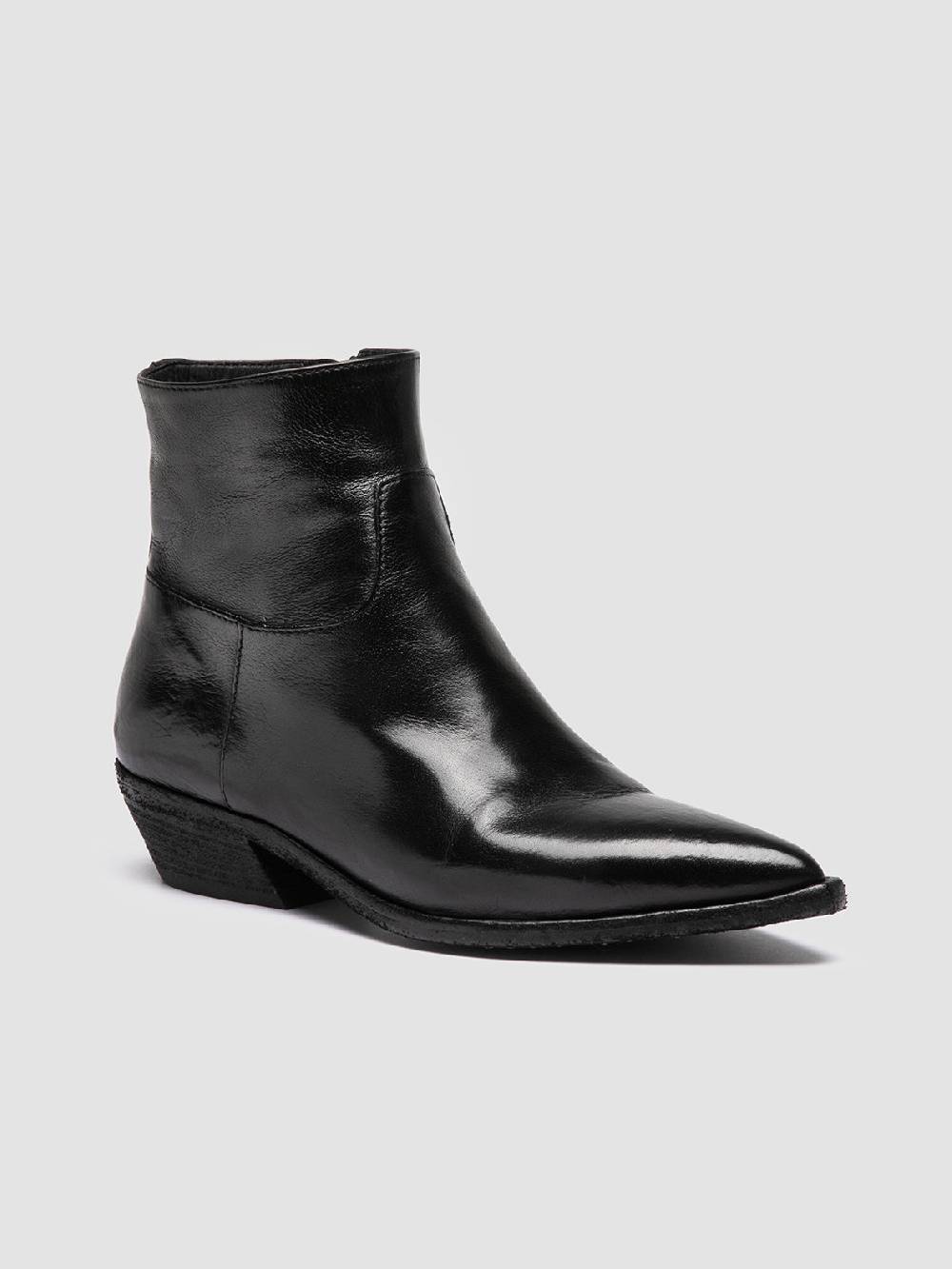 Officine Creative NOELIE DD 102 Stivali con Zip in Pelle Nera Novità