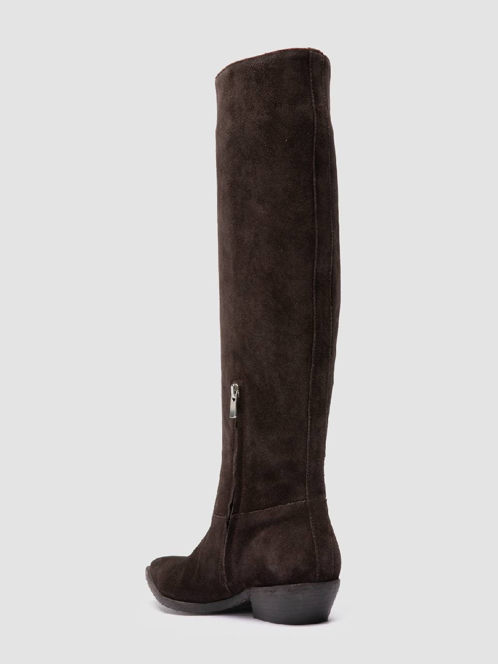 Officine Creative NOELIE DD 104 Stivali Pull-On in Pelle Scamosciata Marrone Sconto