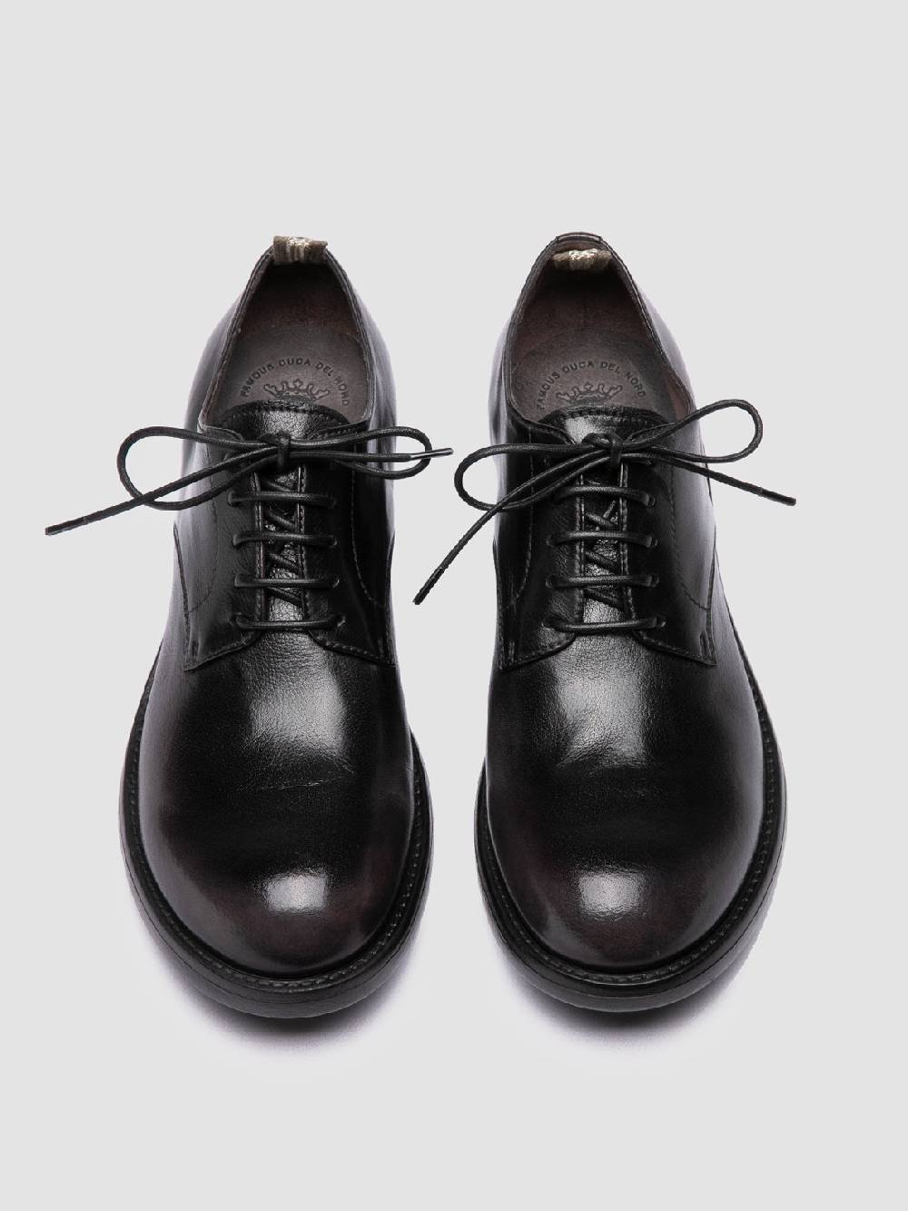 Officine Creative SERGEANT 101 Derby in Pelle Nera Offerta