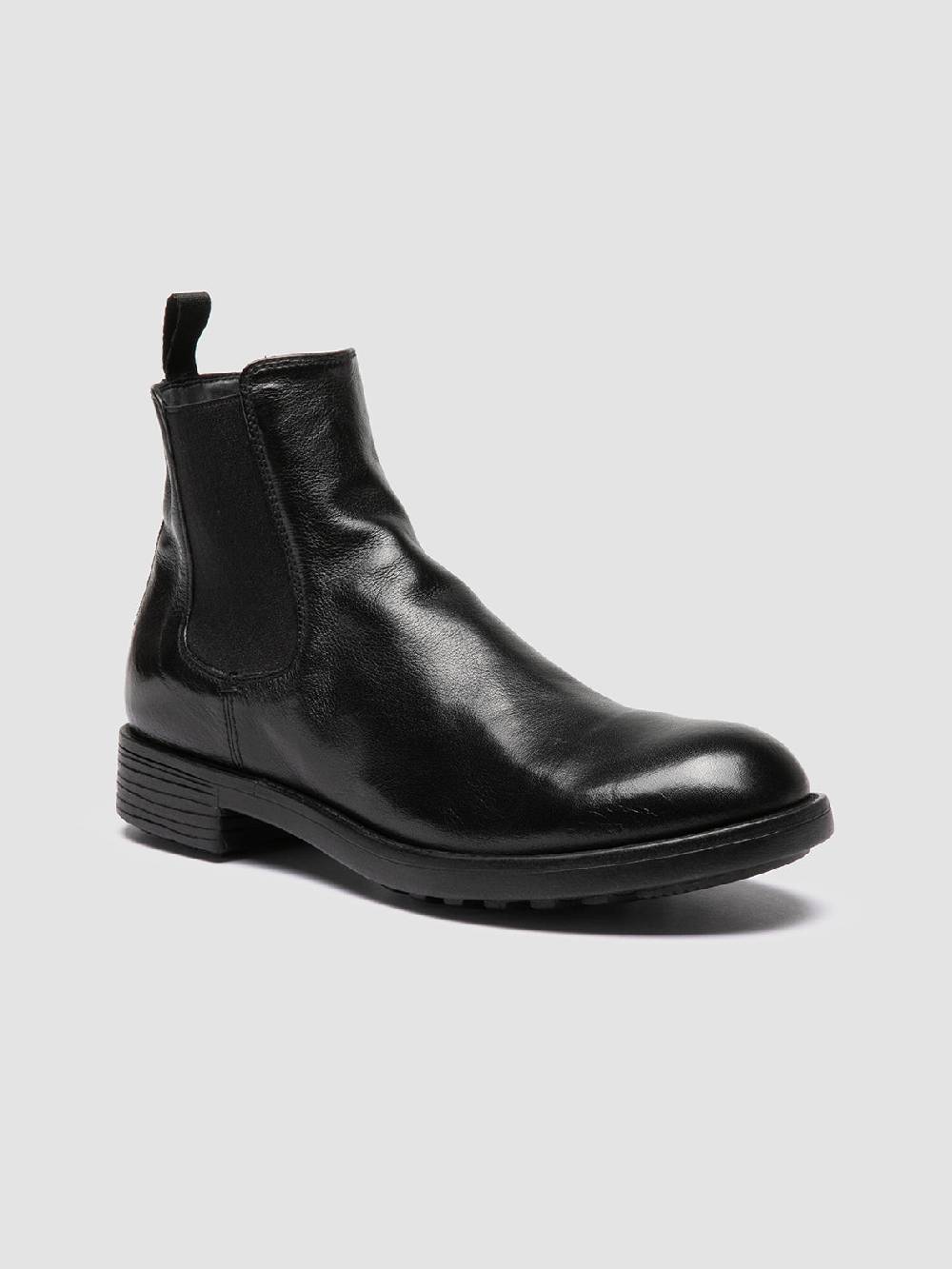 Officine Creative SERGEANT 102 Stivaletti Chelsea in Pelle Nera Online