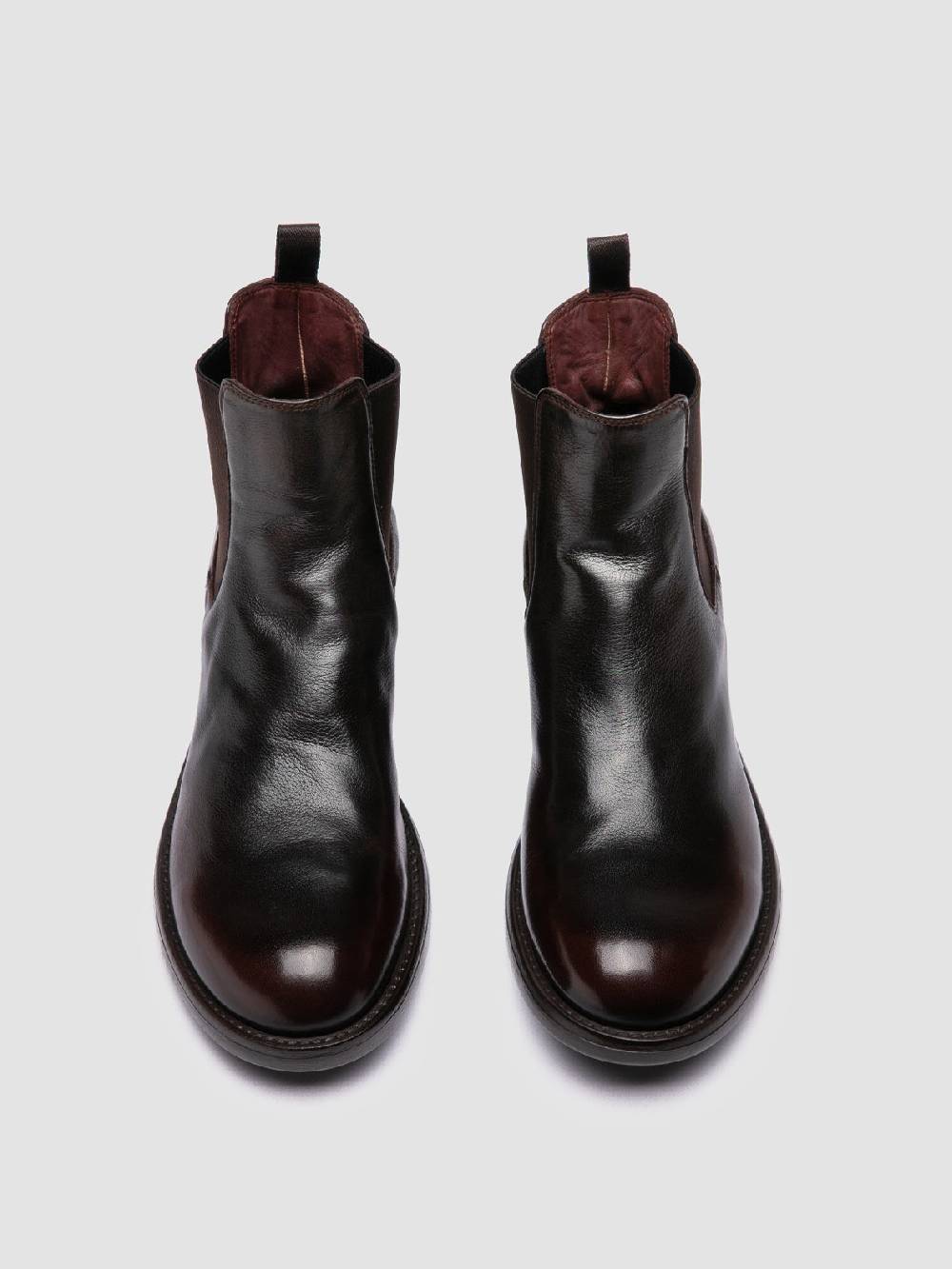 Officine Creative SERGEANT 102 Stivaletti Chelsea in Pelle Marrone Outlet