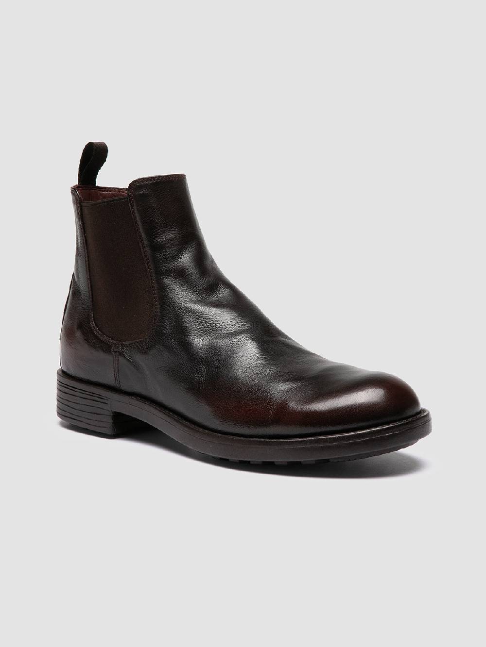 Officine Creative SERGEANT 102 Stivaletti Chelsea in Pelle Marrone Outlet
