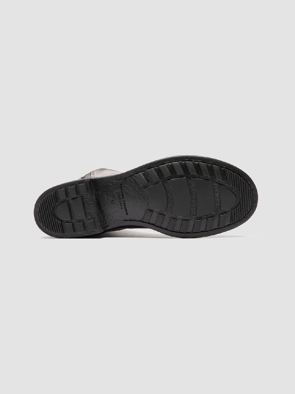Officine Creative SERGEANT 104 Stivali con Zip in Pelle Grigia In Vendita
