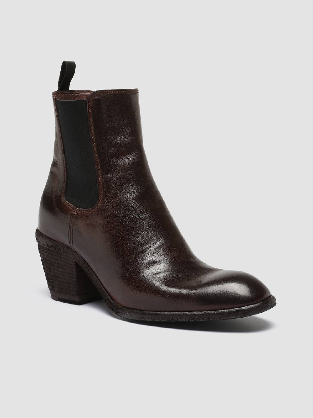 Officine Creative SYDNE 001 Stivali Chelsea in Pelle Marrone Saldi