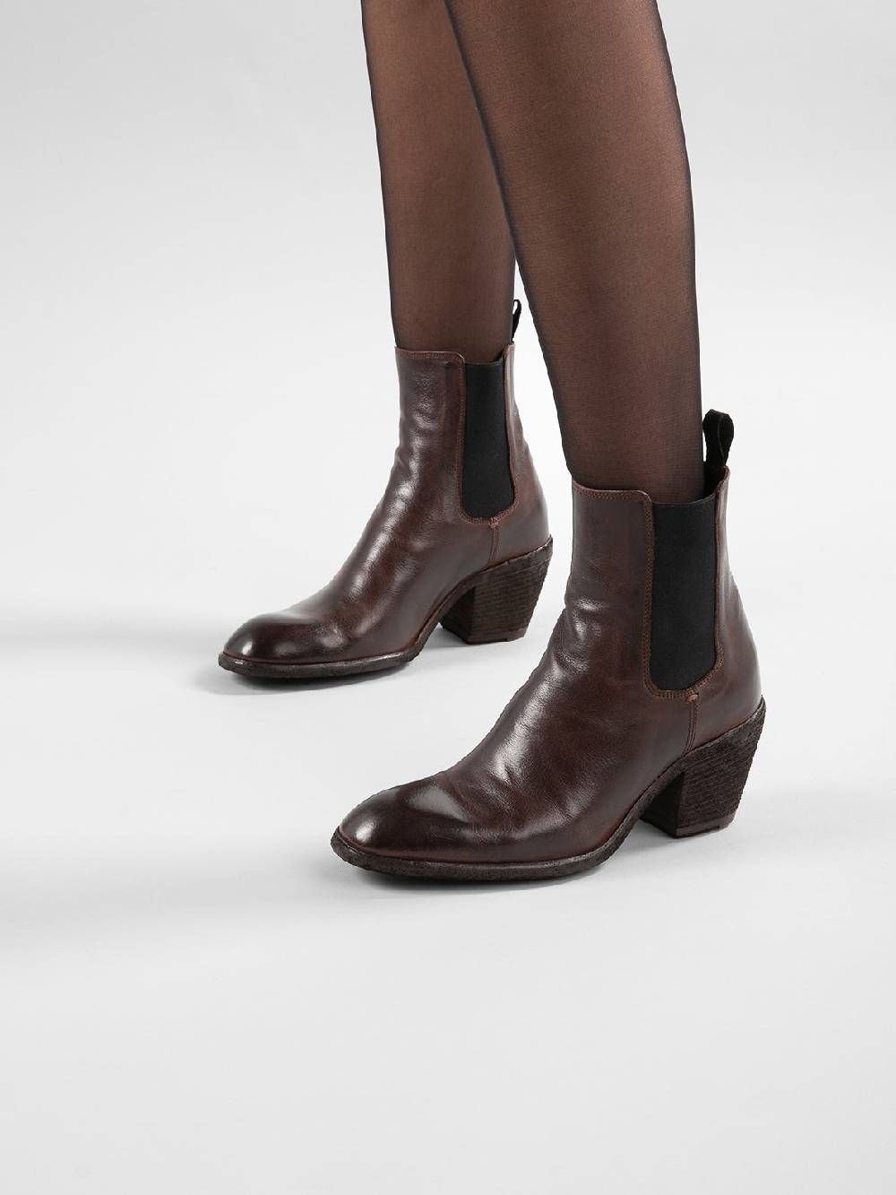 Officine Creative SYDNE 001 Stivali Chelsea in Pelle Marrone Saldi