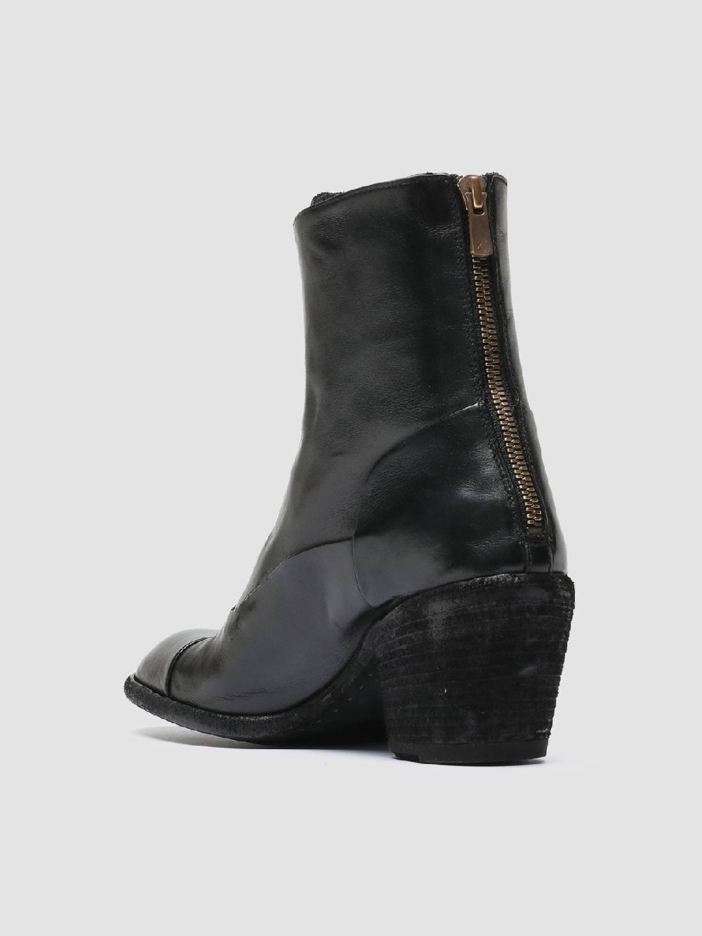 Officine Creative SYDNE 005 Stivali Zip in Pelle Nera Offerte