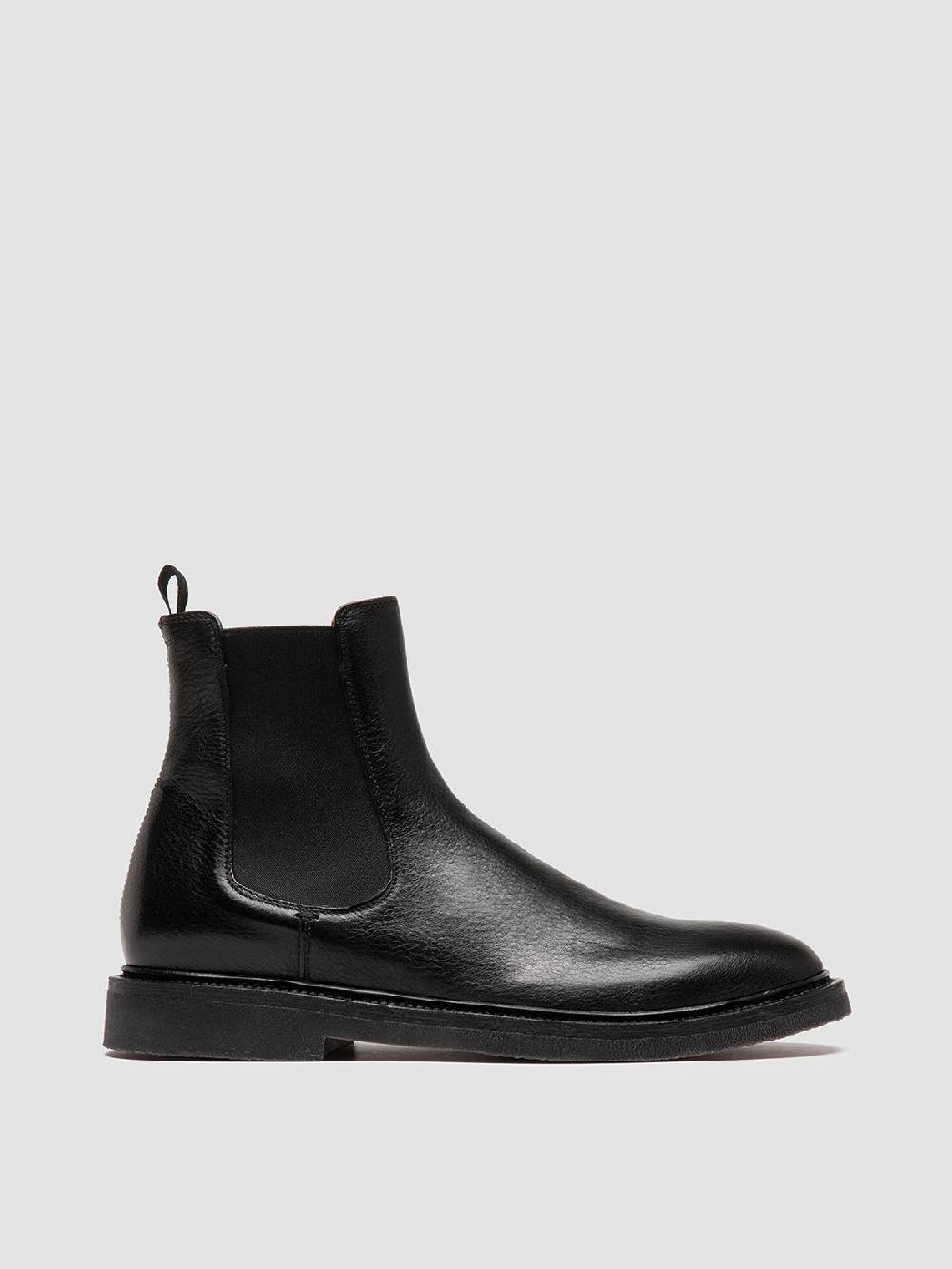 Officine Creative HOPKINS FLEXI 204 Stivaletti Chelsea in Pelle Nera