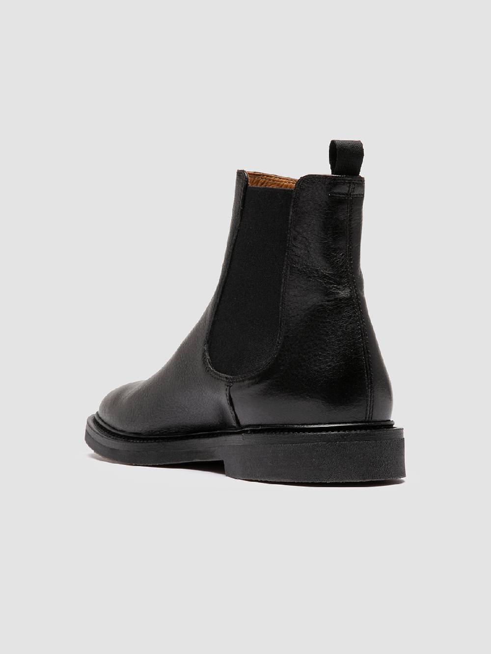 Officine Creative HOPKINS FLEXI 204 Stivaletti Chelsea in Pelle Nera Negozi Online