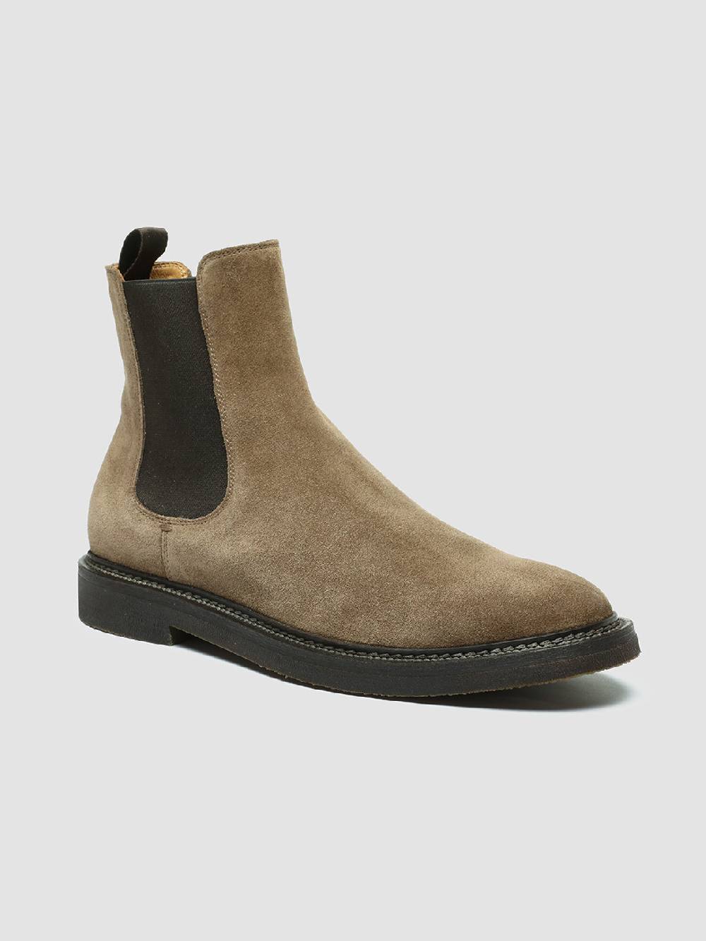 Officine Creative HOPKINS FLEXI 204 Stivali Pull On in Camoscio Tortora Vendita Economica