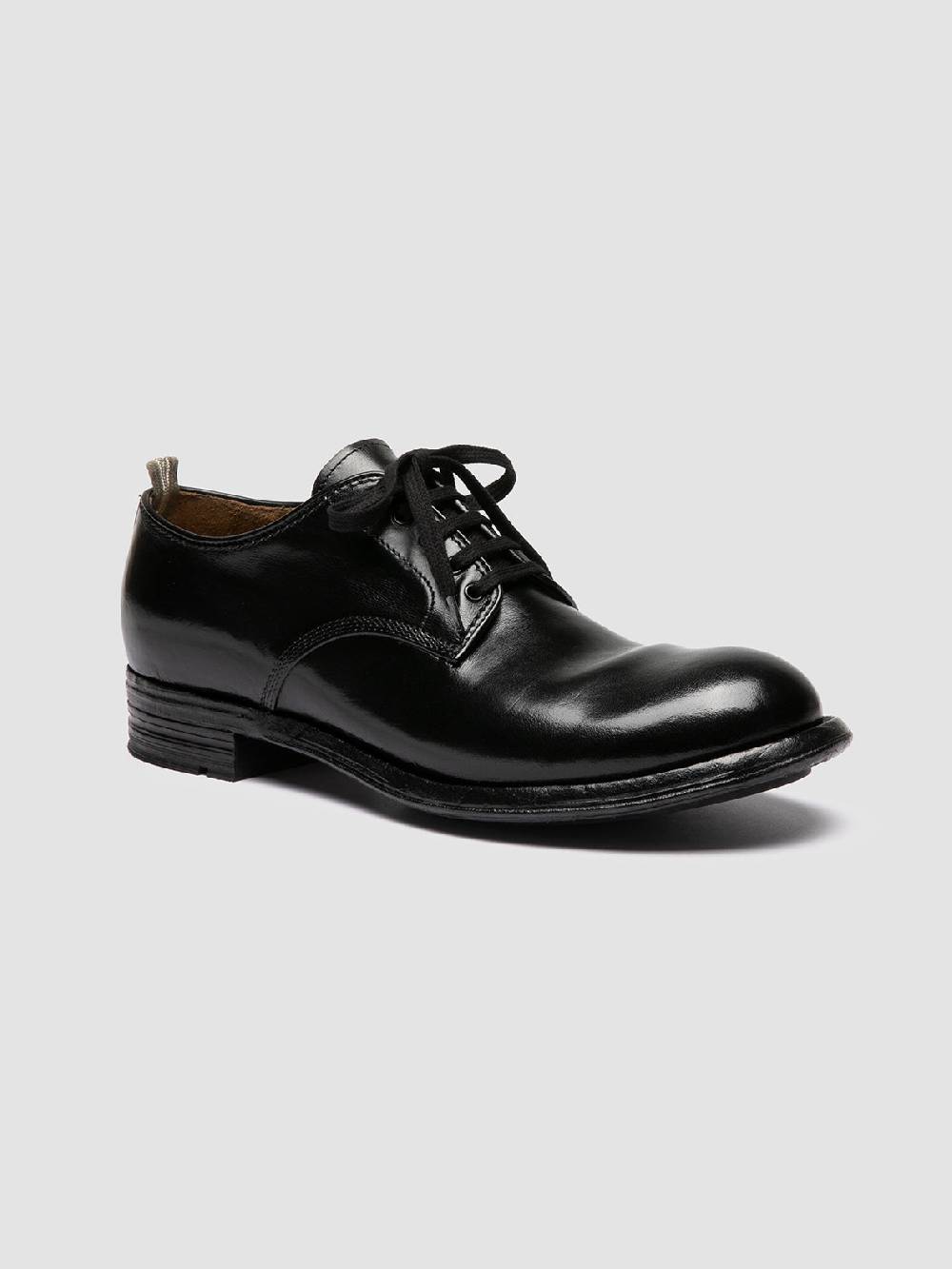 Officine Creative ADMIRAL 001 Derby in Pelle Nera Saldi Di Fabbrica
