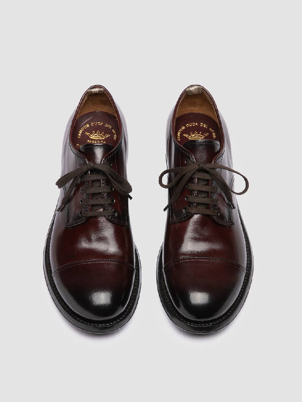Officine Creative ADMIRAL 002 Derby in Pelle Bordeaux Vendite Flash