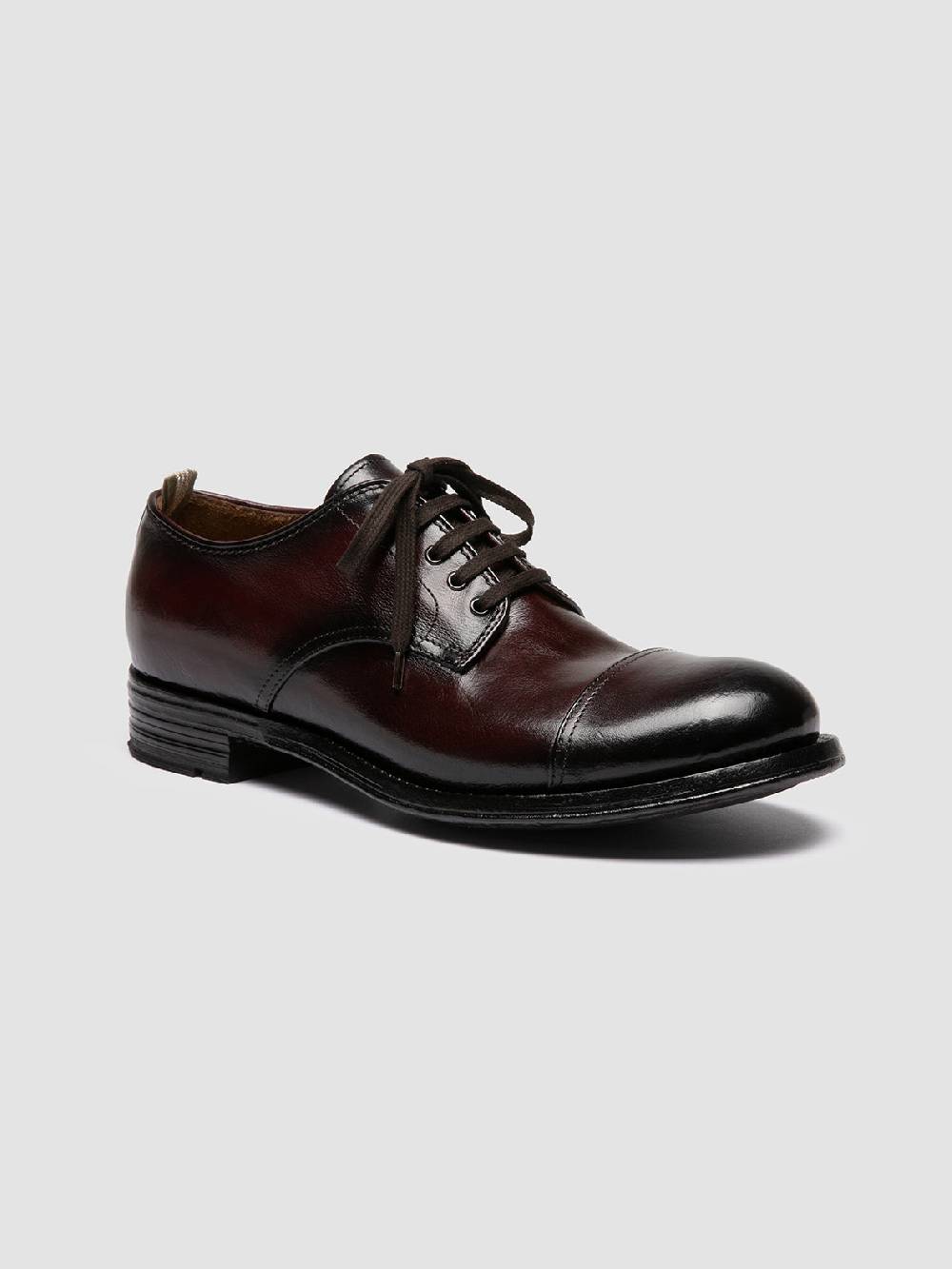 Officine Creative ADMIRAL 002 Derby in Pelle Bordeaux Vendite Flash