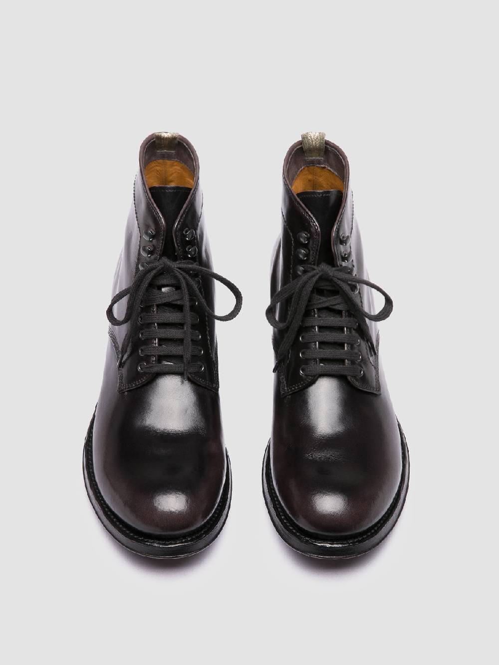 Officine Creative ADMIRAL 004 Stivali Stringati in Pelle Grigia Negozio