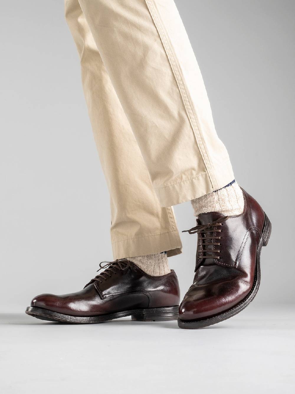Officine Creative ANATOMIA 012 Derby in Pelle Marrone Moda