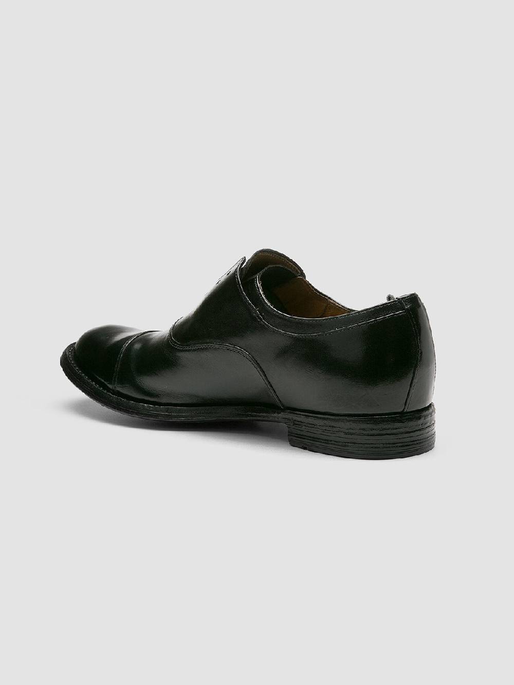 Officine Creative ANATOMIA 015 Black Leather Oxford Shoes In Linea