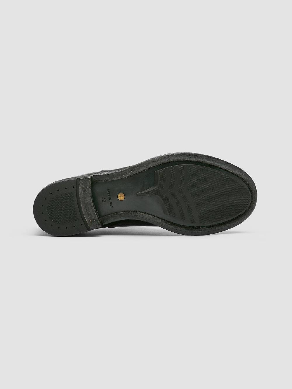 Officine Creative ANATOMIA 015 Black Leather Oxford Shoes In Linea