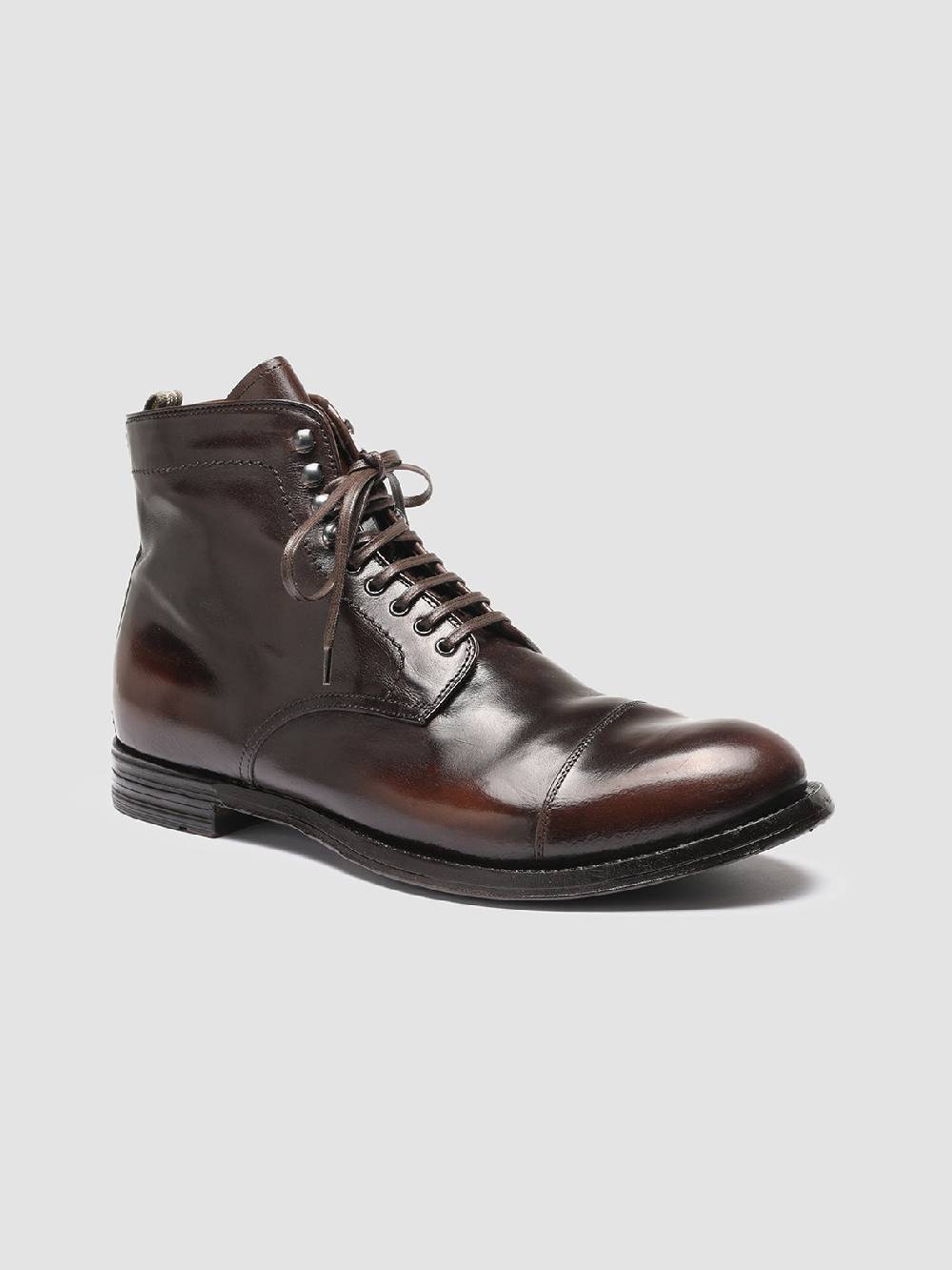 Officine Creative ANATOMIA 016 Stivaletti in Pelle Marrone Promozione
