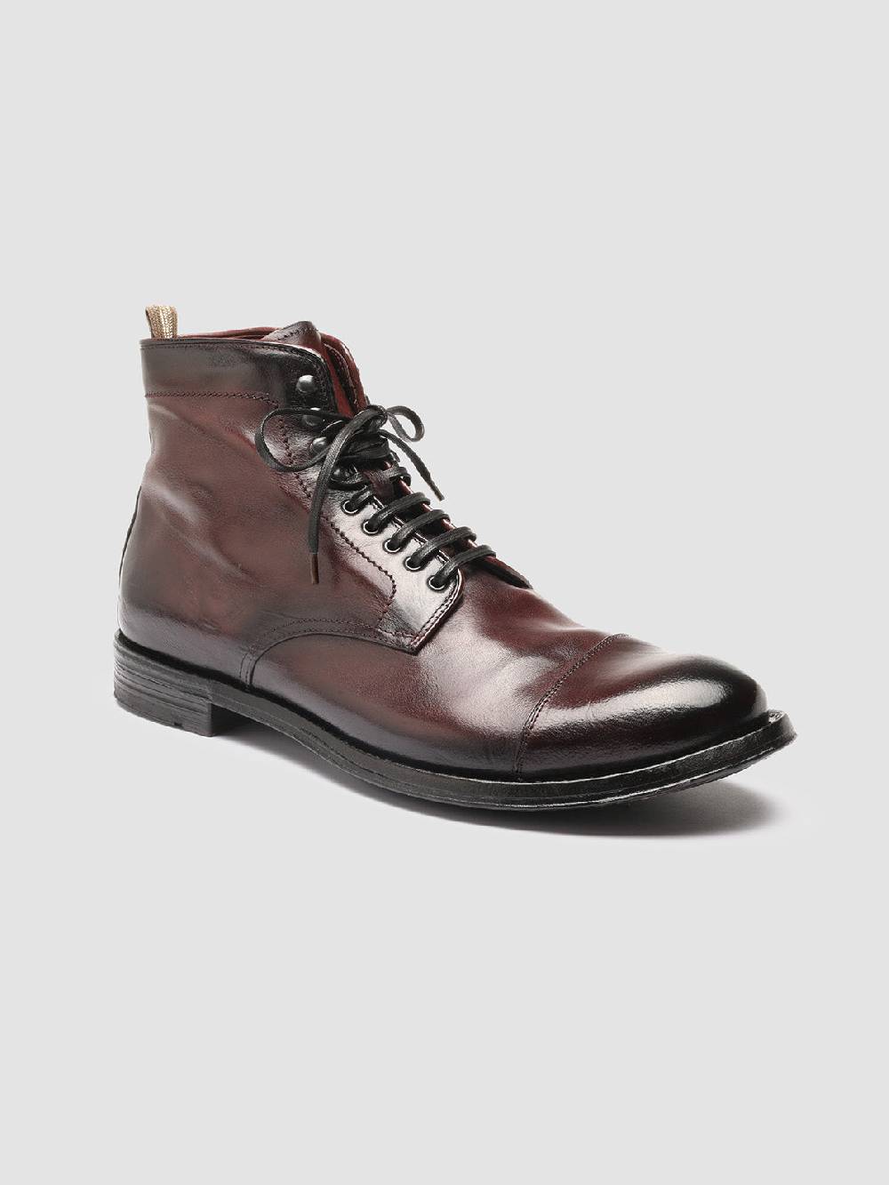 Officine Creative ANATOMIA 016 Stivaletti in Pelle Bordeaux Spedizione Gratuita