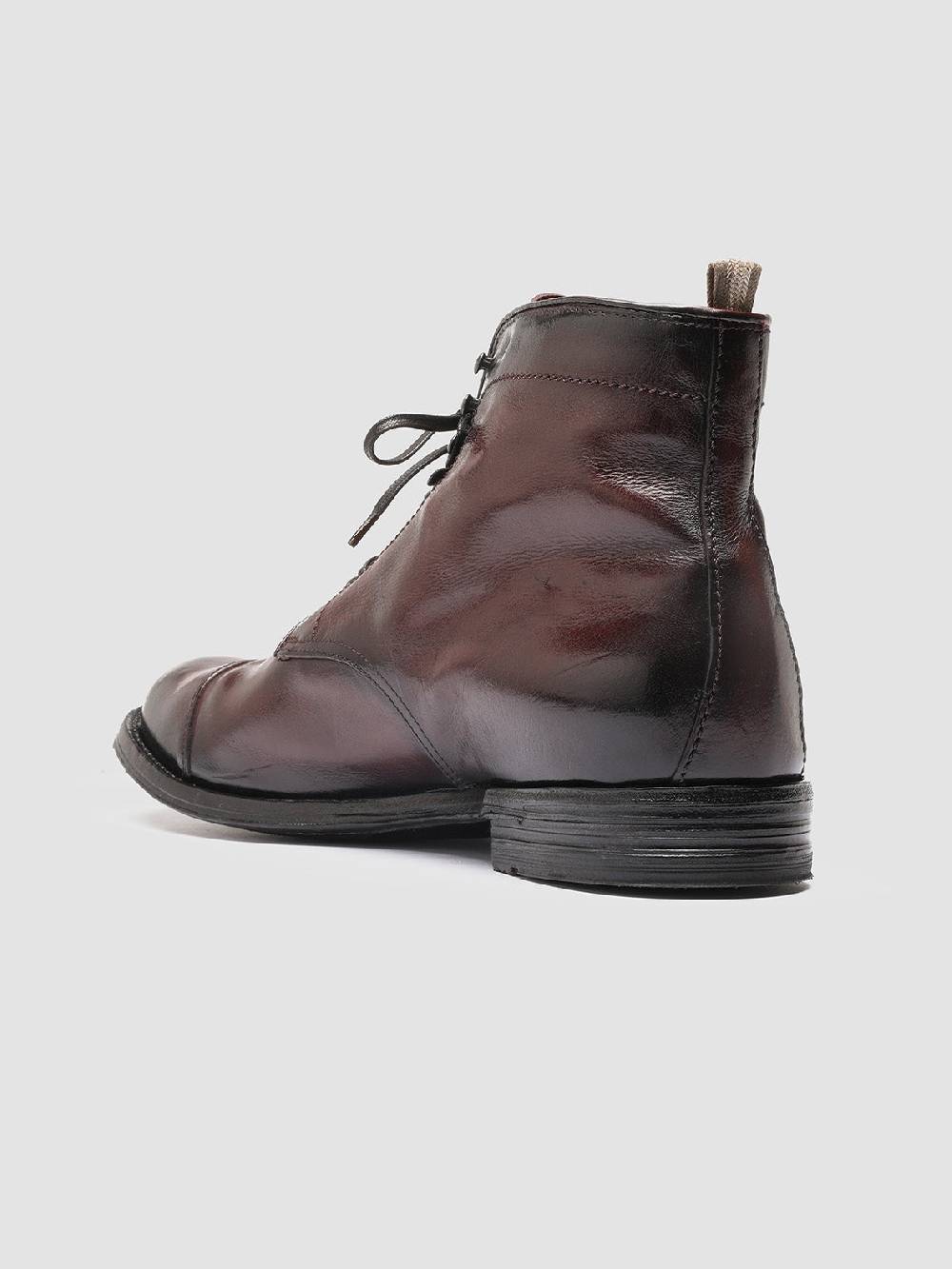 Officine Creative ANATOMIA 016 Stivaletti in Pelle Bordeaux Spedizione Gratuita