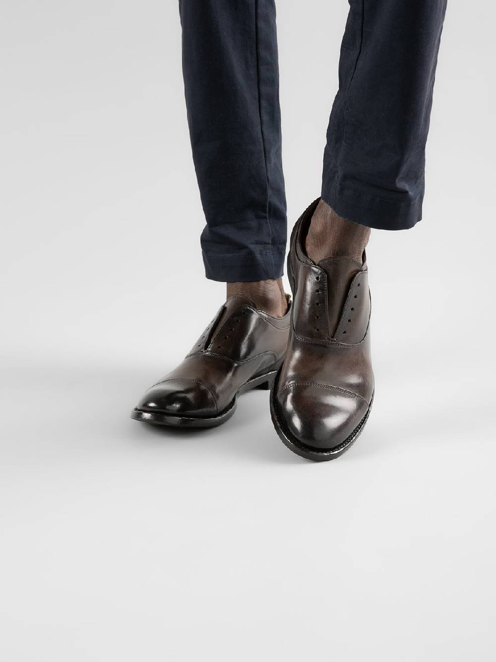 Officine Creative ANATOMIA 08 Oxford in Pelle Marrone Pezzi Unici
