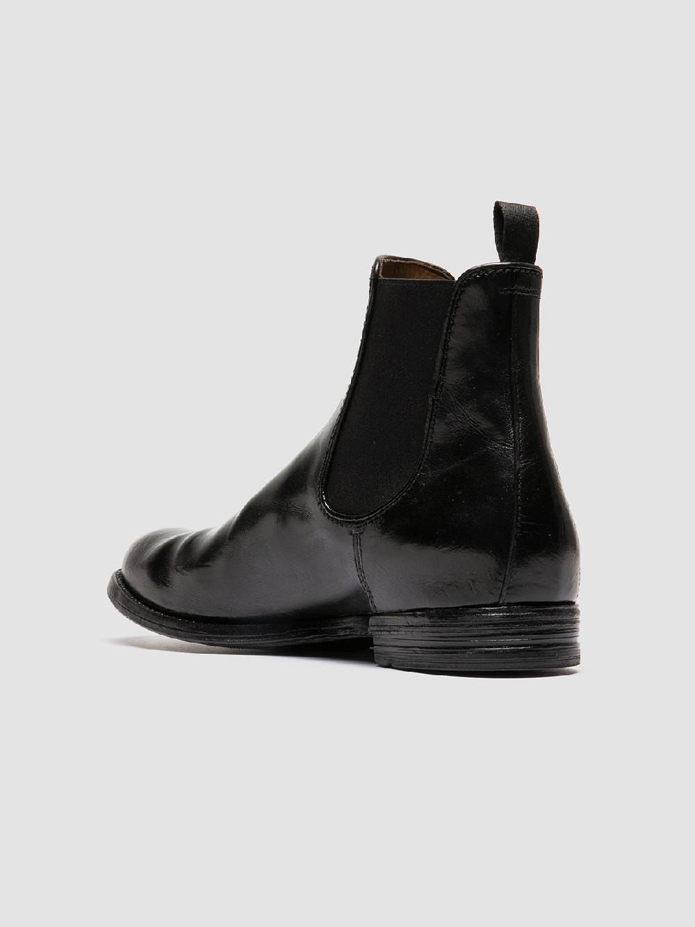 Officine Creative ANATOMIA 083 Stivaletti Chelsea in Pelle Nera Negozi Online