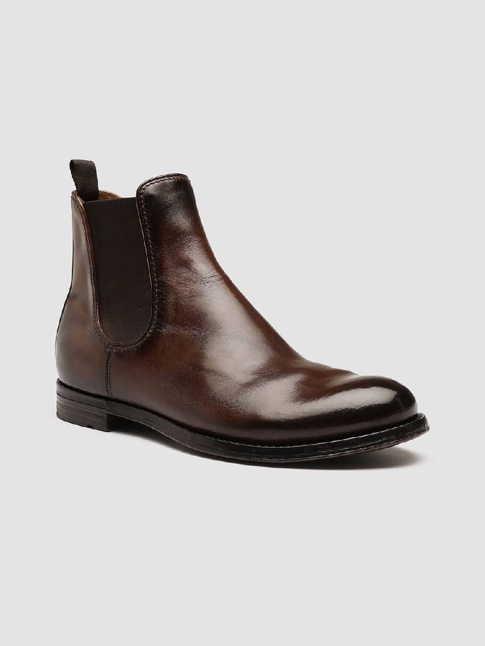 Officine Creative ANATOMIA 083 Stivaletti Chelsea in Pelle Marrone Acquista Ora