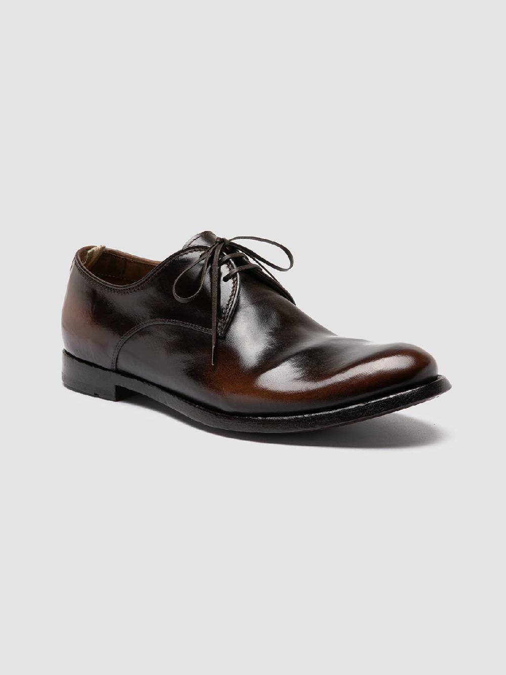 Officine Creative ANATOMIA 87 Scarpe Derby in Pelle Marrone Promozione Limitata