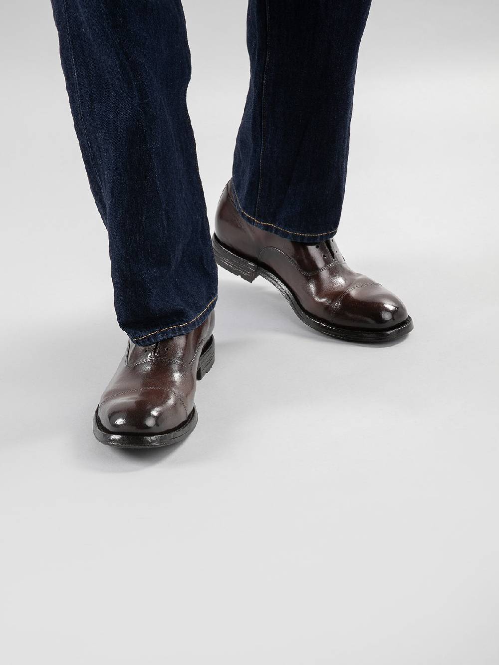 Officine Creative BALANCE 006 Oxford in Pelle Nera Affare Del Giorno
