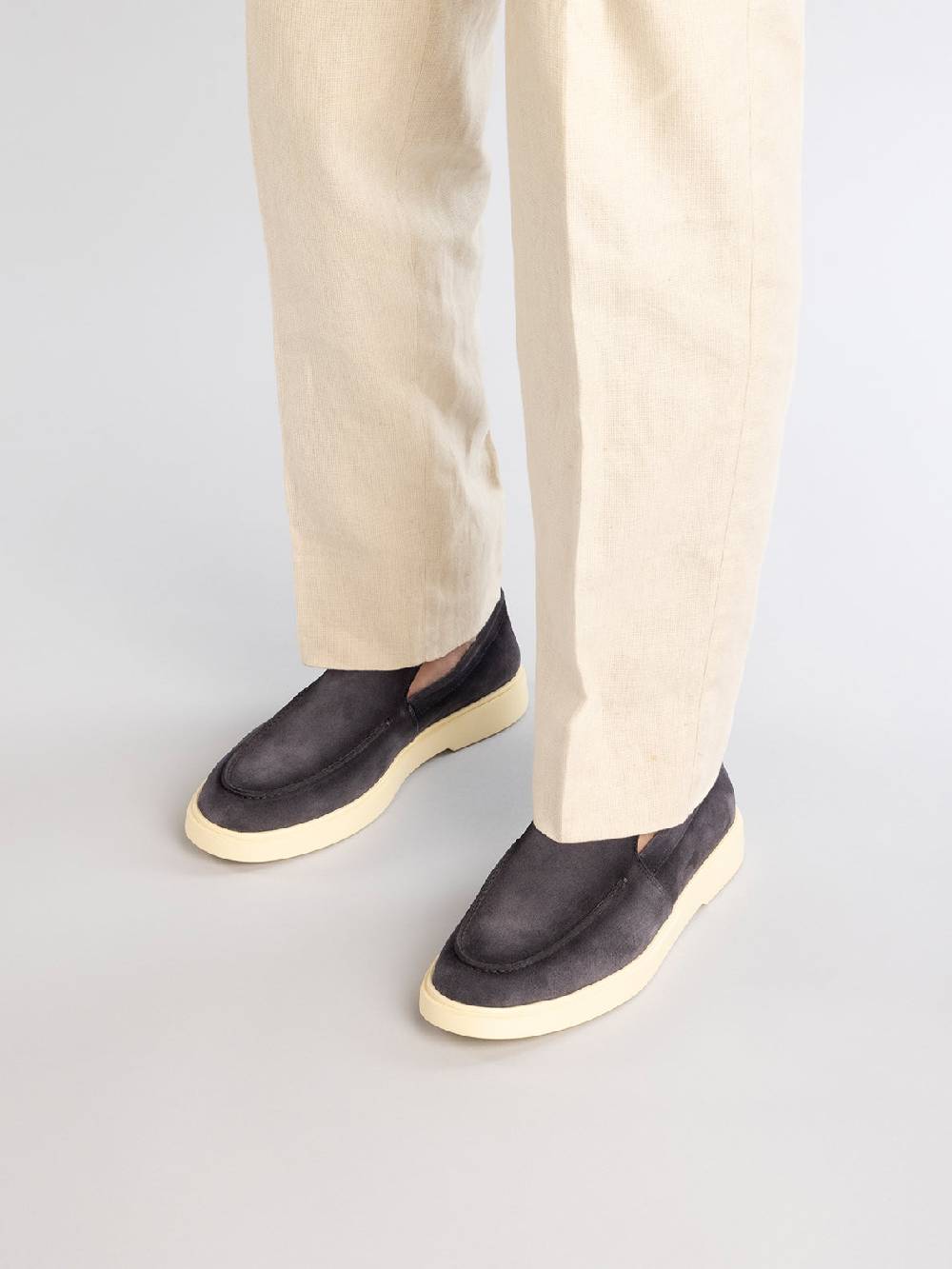 Officine Creative BONES 002 Mocassini in Pelle Scamosciata Beige Outlet