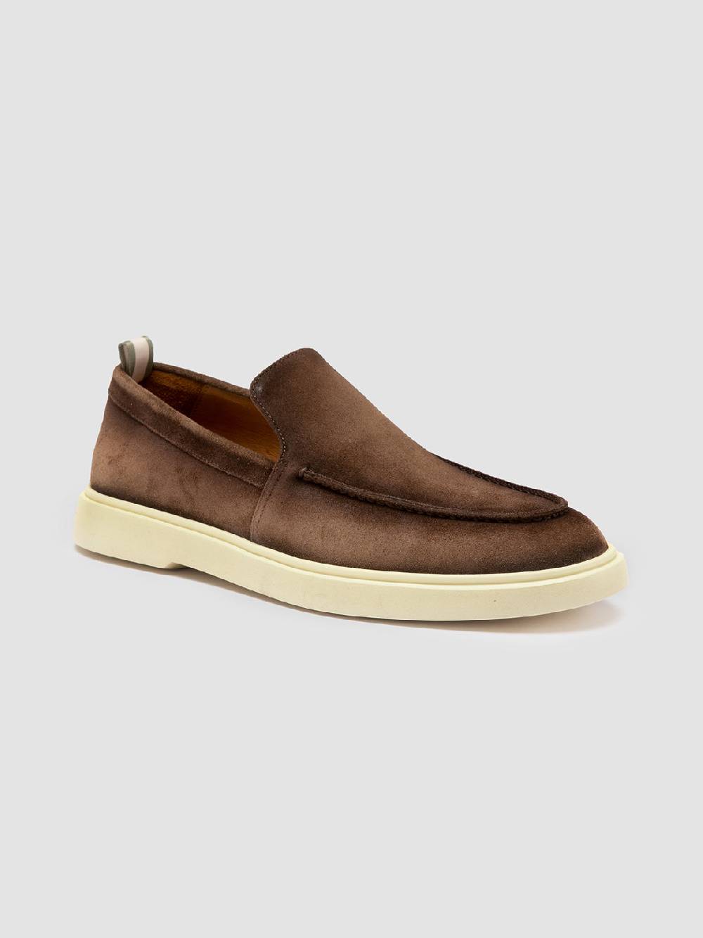 Officine Creative BONES 002 Mocassini in Pelle Scamosciata Tortora Offerte