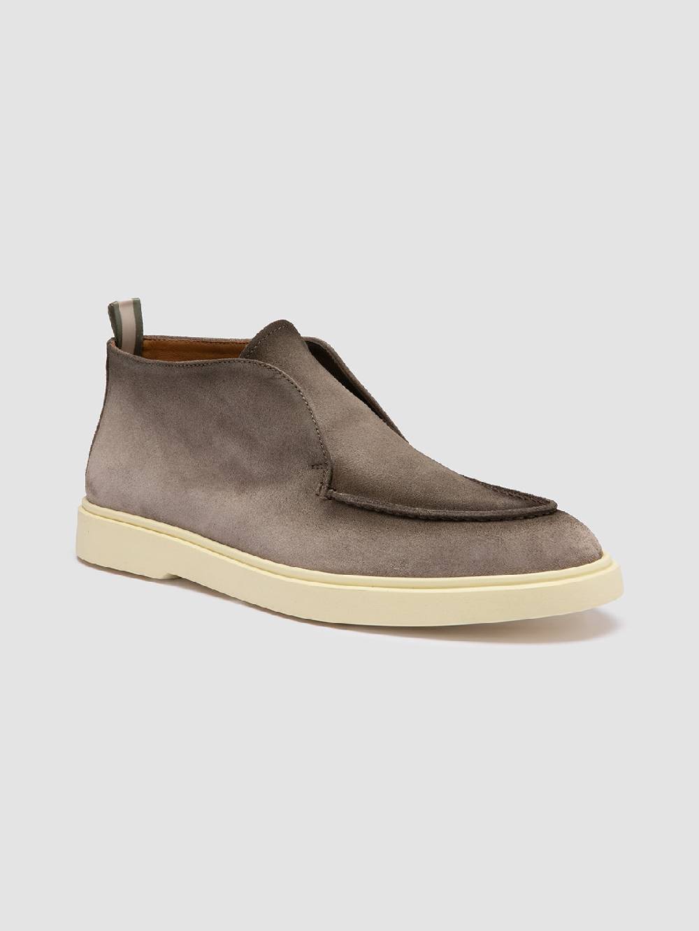 Officine Creative BONES 003 Stivaletti Chukka in Pelle Scamosciata Tortora Vendita Calda