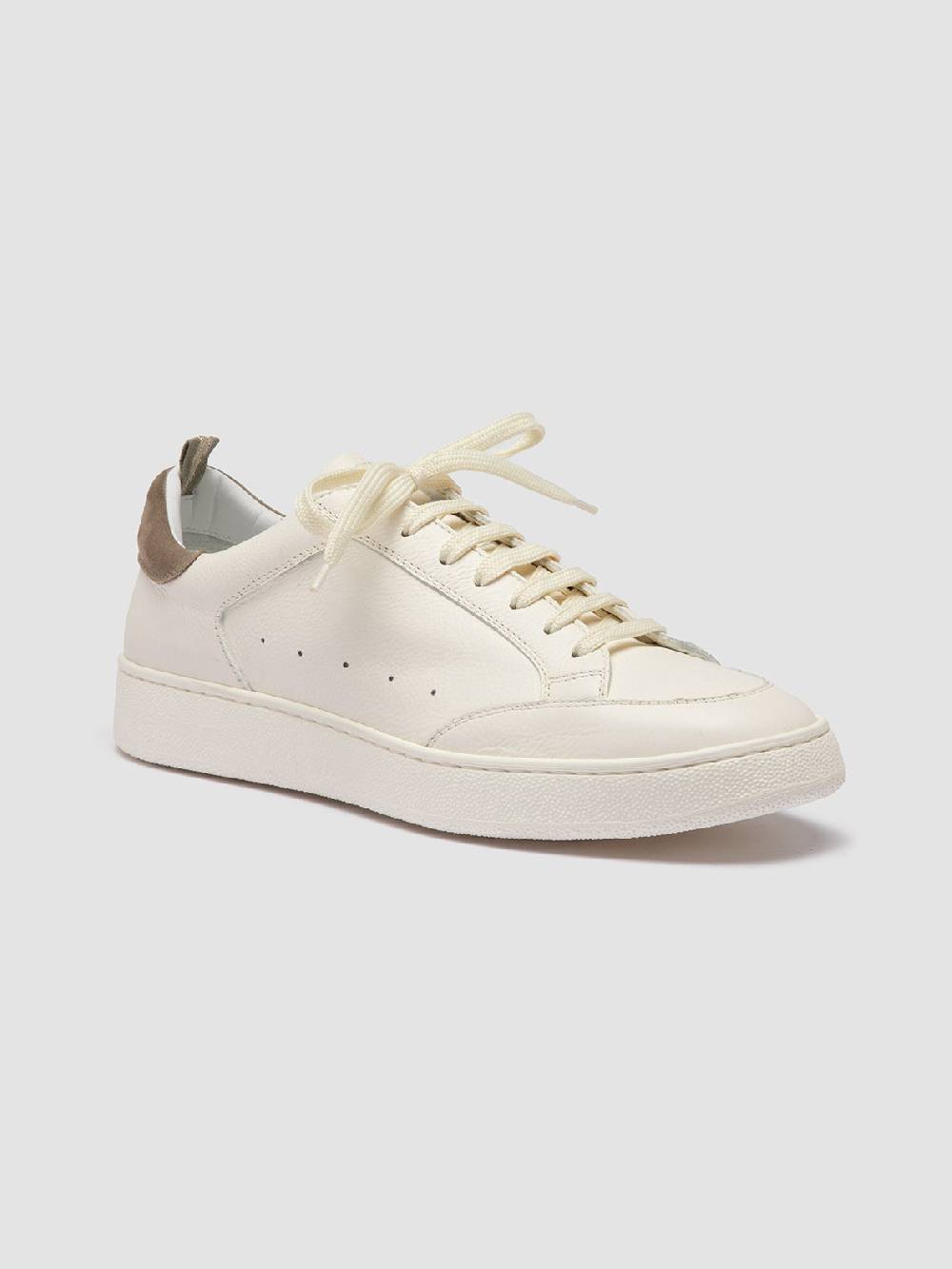 Officine Creative THE DIME 001 Sneaker Basse in Pelle Scamosciata Bianca I Più Venduti