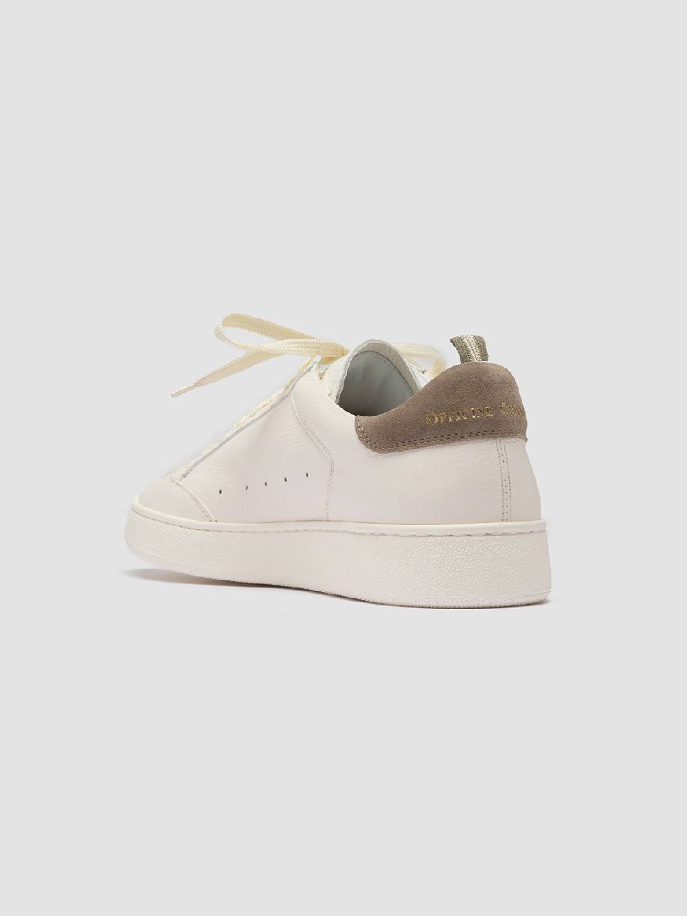 Officine Creative THE DIME 001 Sneaker Basse in Pelle Scamosciata Bianca I Più Venduti