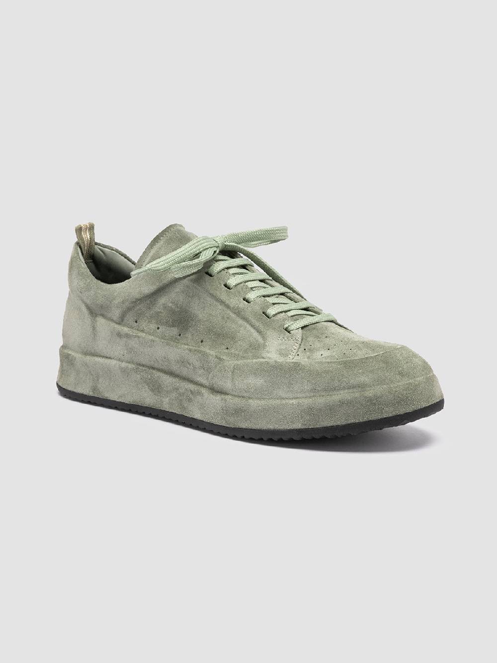 Officine Creative ACE 016 Sneaker in pelle scamosciata Verde In Saldo