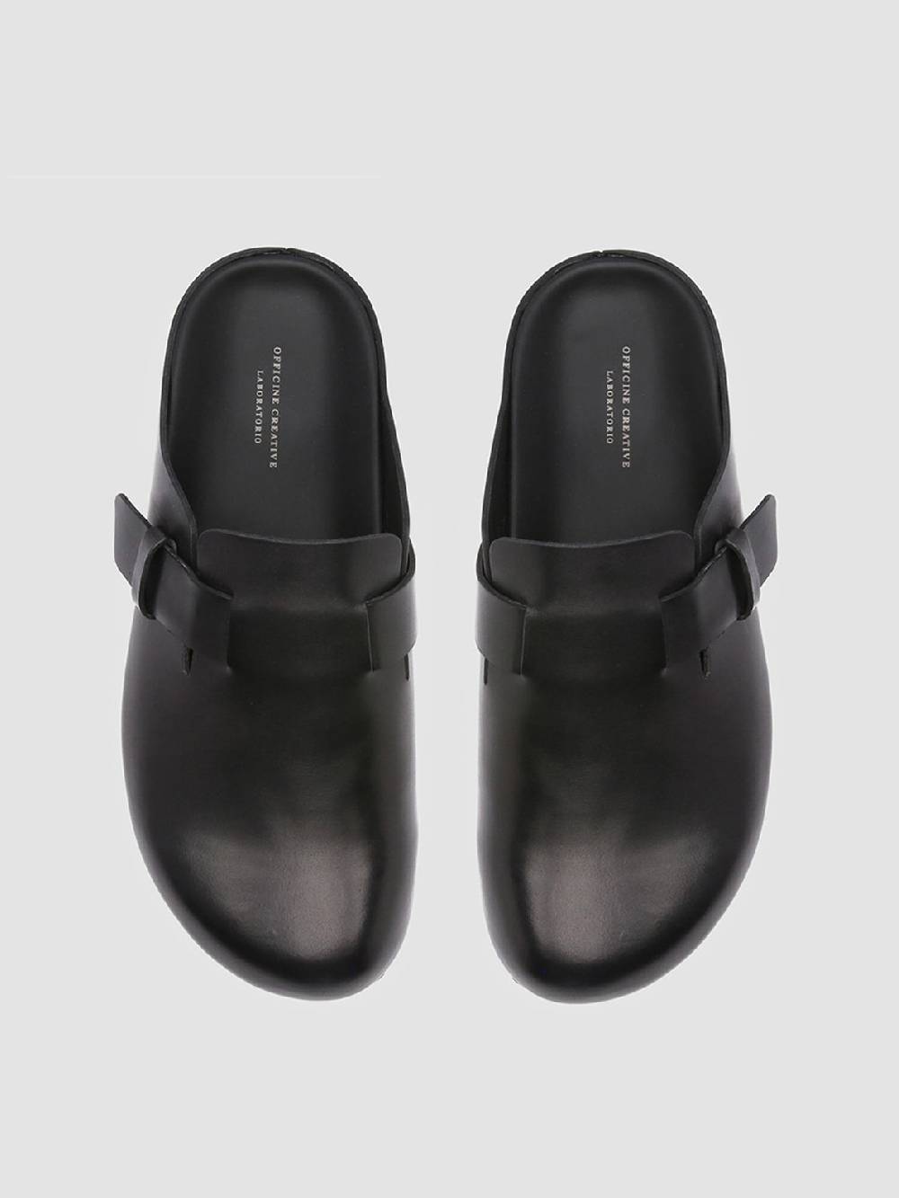 Officine Creative AGORÀ 004 Pantofole in Pelle Nera Italia
