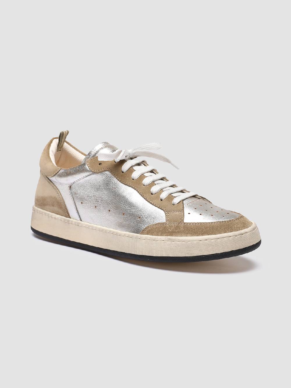 Officine Creative MAGIC 001 Sneakers in Pelle e Camoscio Bianco Pezzi Unici