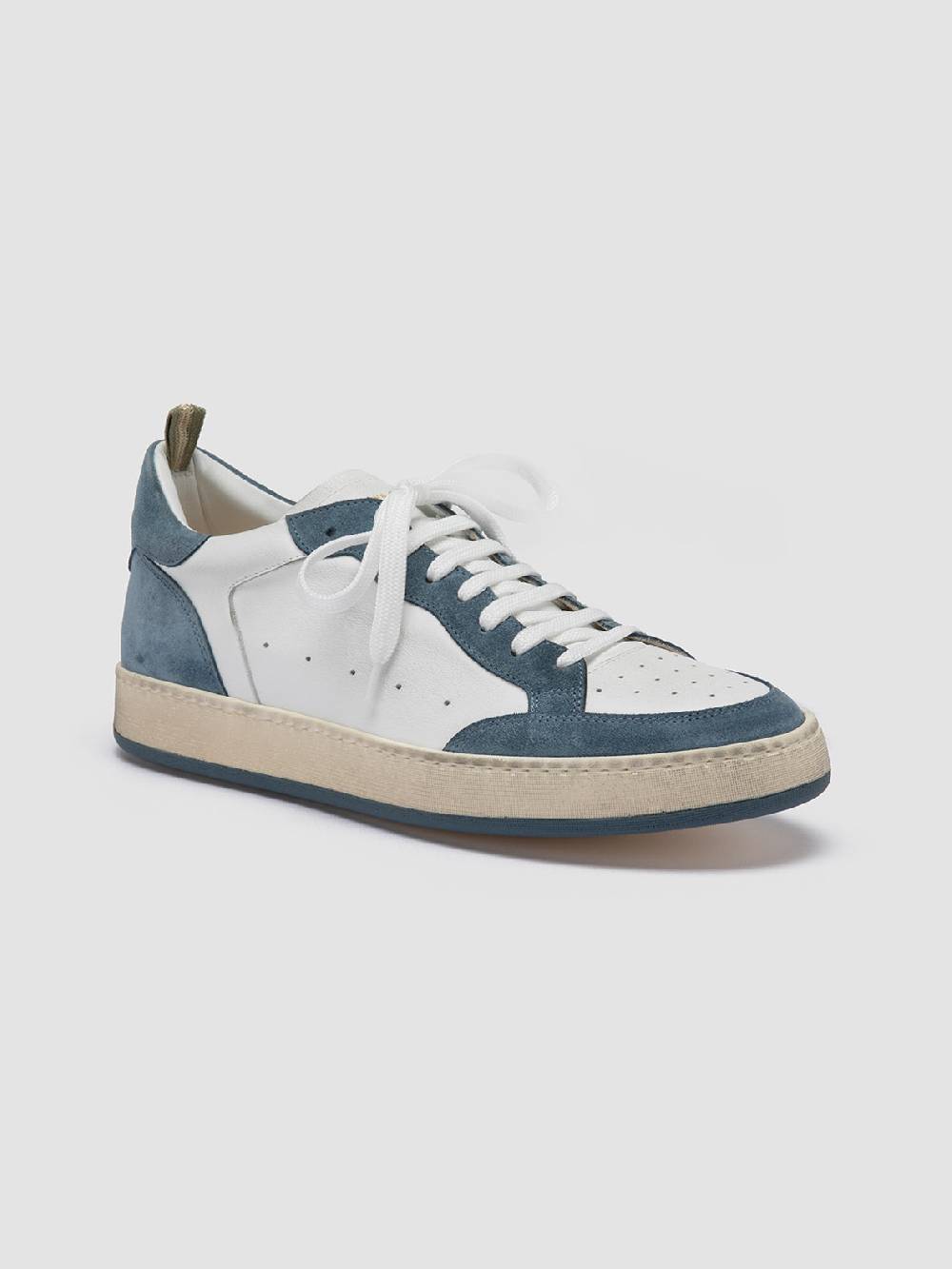 Officine Creative MAGIC 001 Sneakers Basse in Pelle e Camoscio Bianca Consegna Veloce