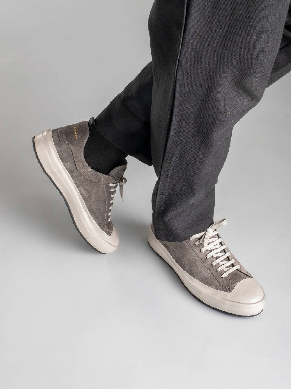 Officine Creative MES 009 Sneakers in Pelle Scamosciata Grigia Shopping Online