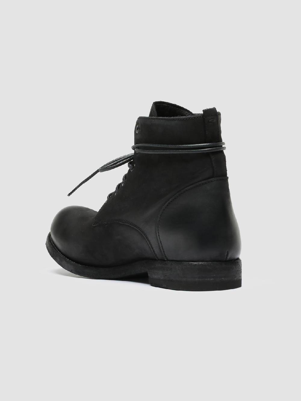 Officine Creative BUBBLE 003 Stivali in Pelle Nera con allacciatura Novità