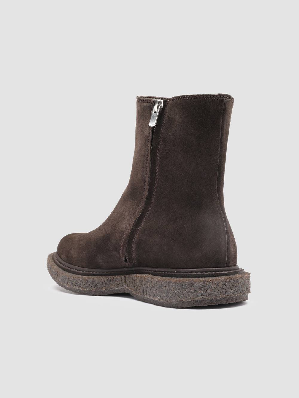 Officine Creative BULLET 009 Stivaletti con Zip in Pelle Scamosciata Marrone Sconto