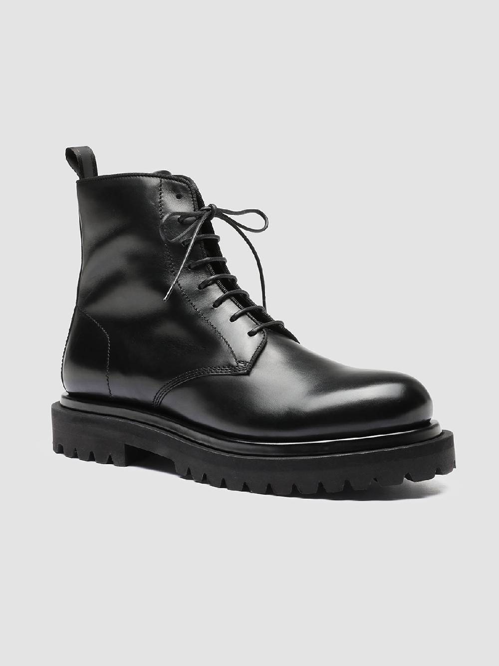 Officine Creative EVENTUAL 002 Stivaletti in Pelle Nera con allacciatura Economico