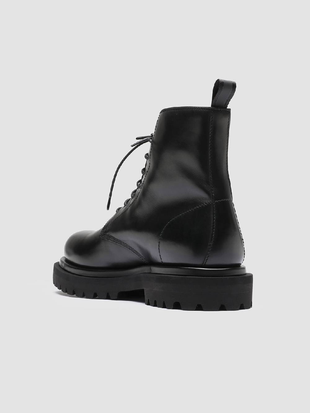 Officine Creative EVENTUAL 002 Stivaletti in Pelle Nera con allacciatura Economico