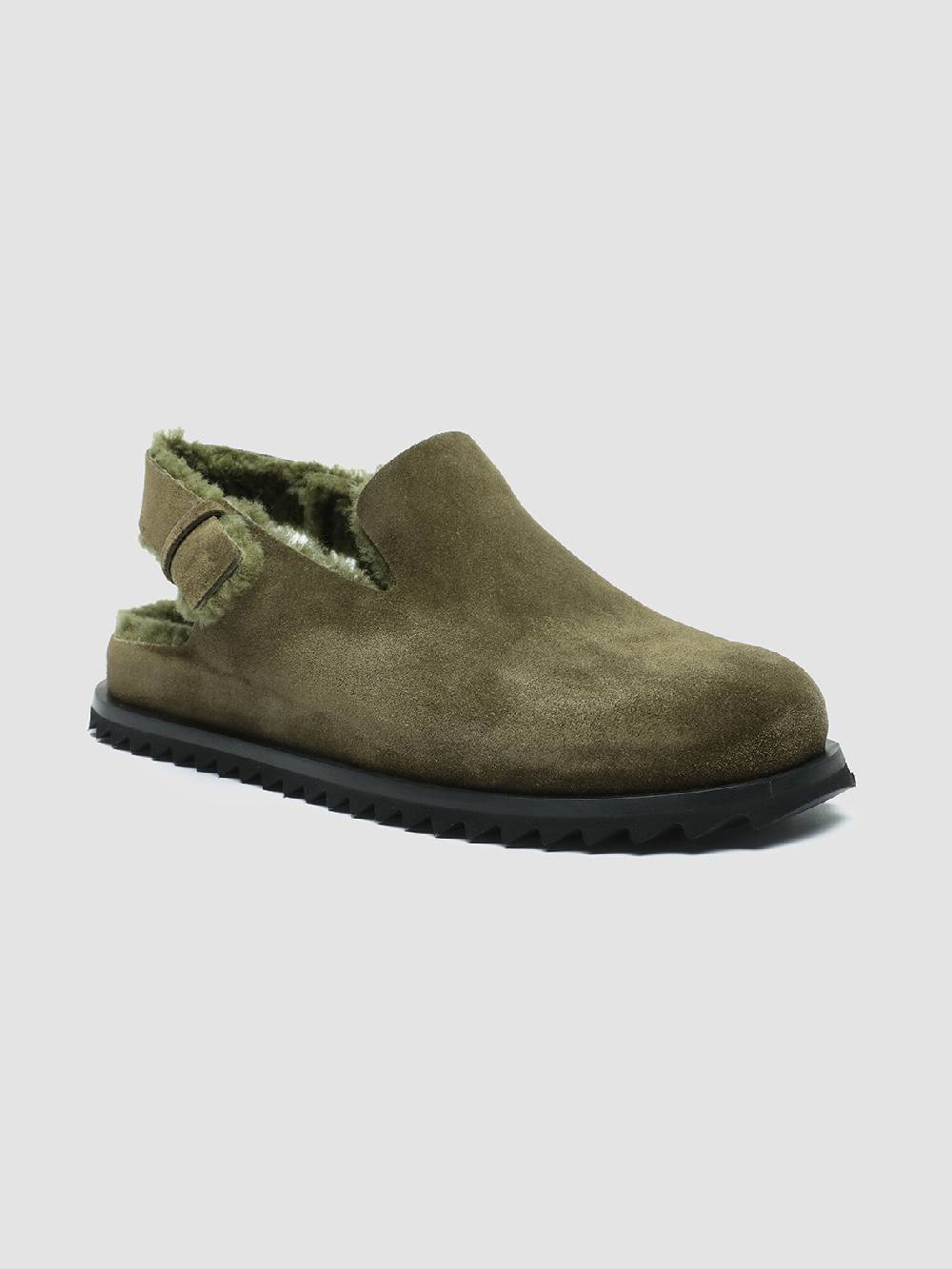 Officine Creative INTROSPECTUS 004 Sandali con Cinturino in Camoscio Verde Outlet