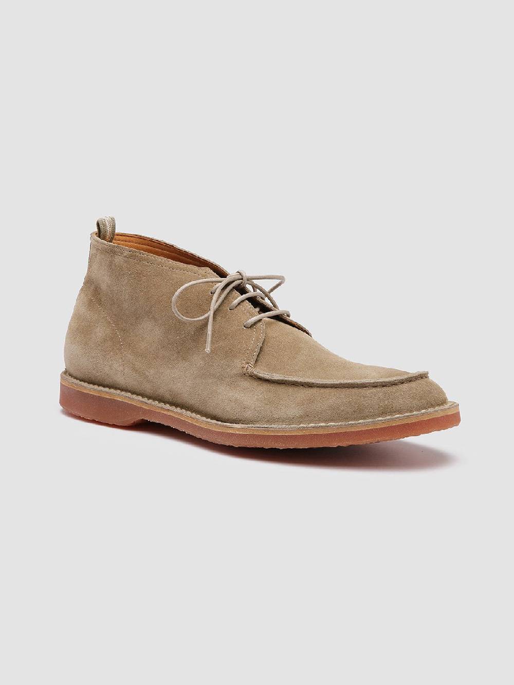 Officine Creative KENT 002 Stivaletti in Pelle Scamosciata Tortora In Saldo
