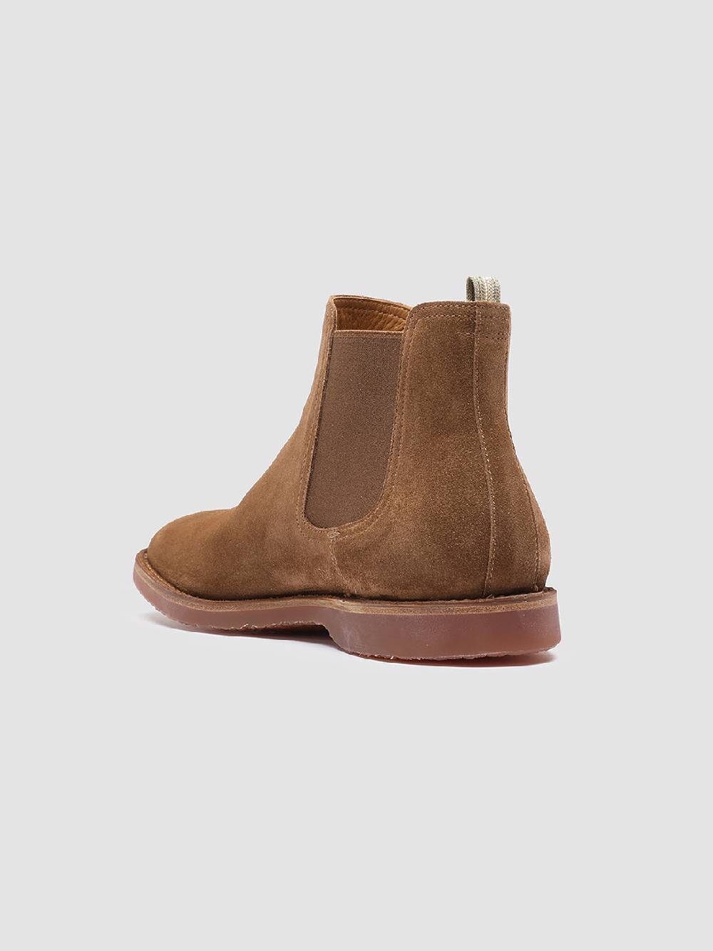 Officine Creative KENT 005 Stivaletti Chelsea in Pelle Scamosciata Marrone Nuova