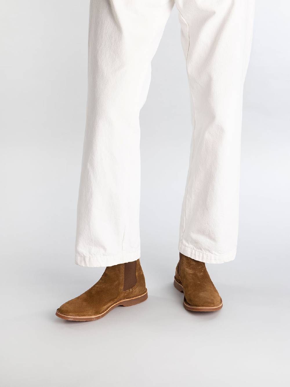 Officine Creative KENT 005 Stivaletti Chelsea in Pelle Scamosciata Tortora Moda