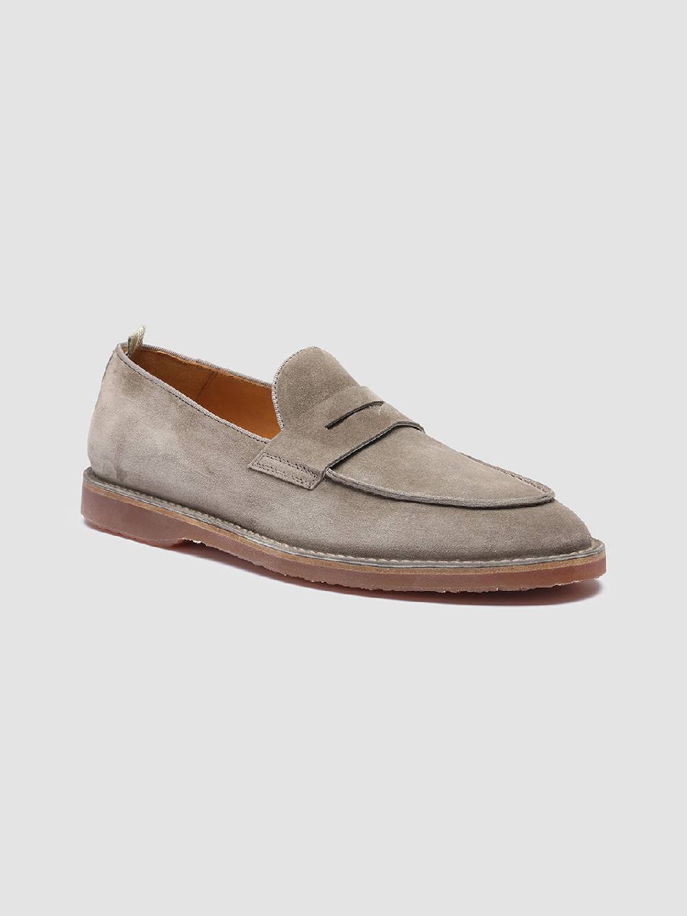 Officine Creative KENT 008 Mocassini in Pelle Scamosciata Tortora Italia