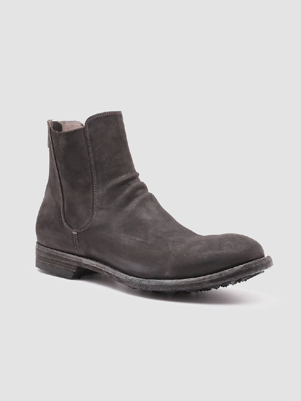 Officine Creative ARBUS 021 Stivaletti Chelsea in Pelle Grigia Negozi Online